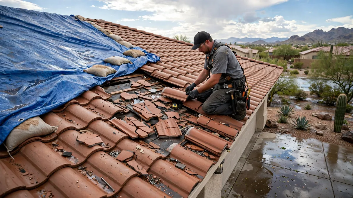 Monsoon Roof Damage Repair: What Fixes Cost in Phoenix